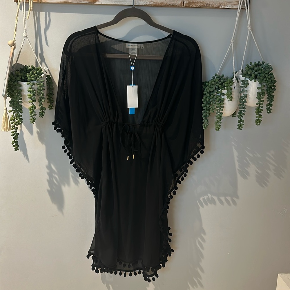 Bleu Rod Beattie coverup small black sheer NWT